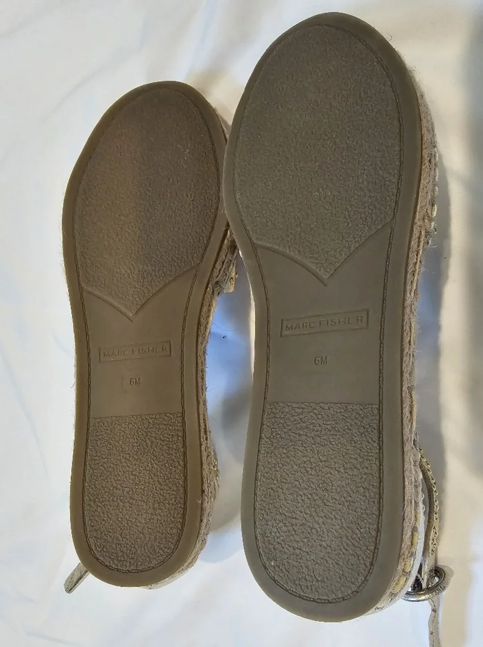 Marc Fisher Champagne Gold Espadrilles- Size 6